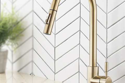 Brushed Gold Pull Out Kitchen Faucet