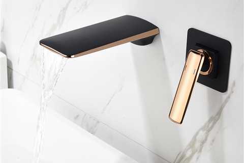 Luxurious Black and Rose Gold Concealed Wall Mounted Waterfall Bathtub Faucet