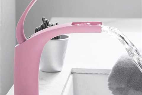 Pink Single Handle Waterfall Basin Faucet