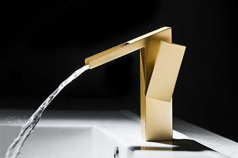 Modern Brushed Gold Designer Bathroom Waterfall Faucet
