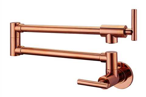 Modern Style Solid Brass Kitchen Pot Filler Faucet (Rose Gold Finish)