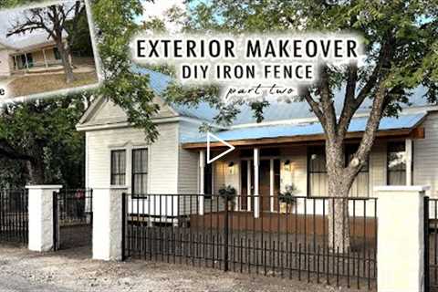 DIY Iron Fence *EXTERIOR MAKEOVER Part 2* (Design, Costs & Process) | XO, MaCenna