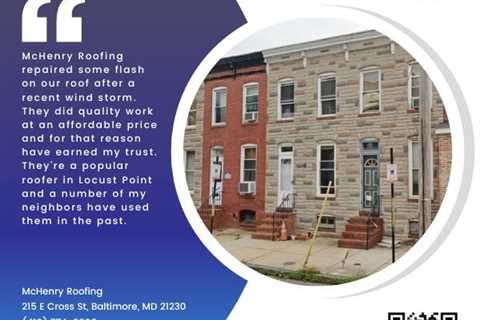 Baltimore Roofer Receives Glowing Review for a Recent Roof Repair in Locust Point