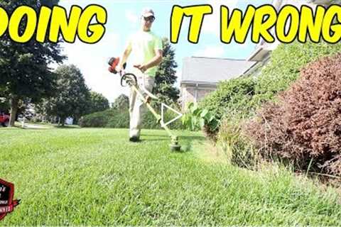 You're Going The Wrong Way My Trimming Technique!! (Trimming Grass)