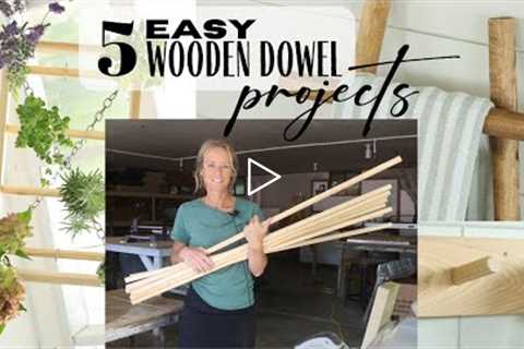 Wooden Dowel Projects ~ Easy Wooden Dowel Decor ~ DIY Home Decor ~ Wooden Dowel Ideas