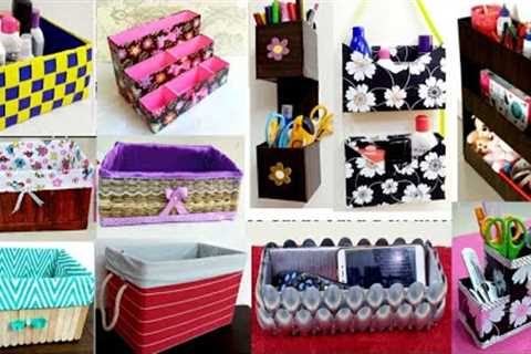 12 CARDBOARD BOXES IDEAS / 12 Cardboard Box Organizer Ideas/12 cardboard box craft ideas for storage