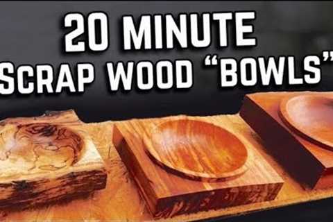 Beginner Wood Turning Projects - SCRAP WOOD BOWLS