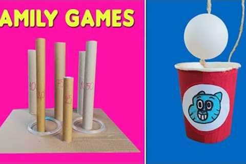 Paper Games For Families - Cardboard Crafts - Game Ideas At Home