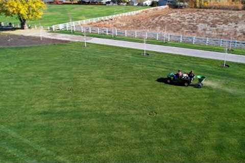 Spreading Fall Fertilizer & Soil Amendments On the Lawn! 🌿🌾💚 // Garden Answer