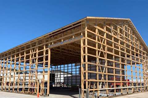 When was the first pole barn built?