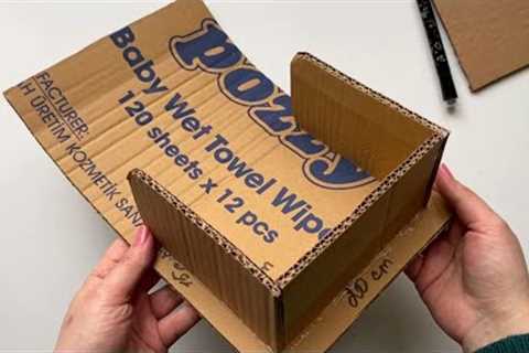 DIY Amazing box made of cardboard and clay | Paper craft