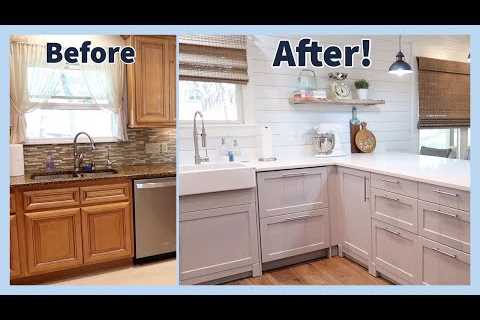 DIY Small Kitchen Remodel | Before and After Ikea Kitchen | 90s Kitchen Extreme Makeover