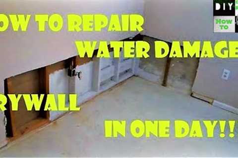 How to repair water damaged drywall in one day!!