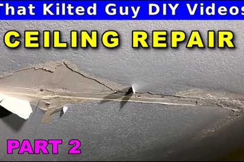 🟡How to Repair a Water Damaged Drywall Ceiling - part 2 of 2