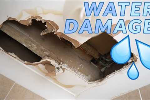 How To Repair a Water Damaged Ceiling After a Leak - Water Damaged Plasterboard / Drywall