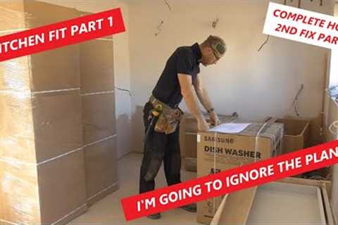 Kitchen fitting with a Pro carpenter PART 1***COMPLETE HOUSE 2ND FIX***