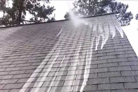 How do you clean a roof without damaging shingles?