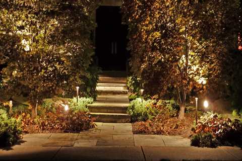 When should you turn on landscape lights?