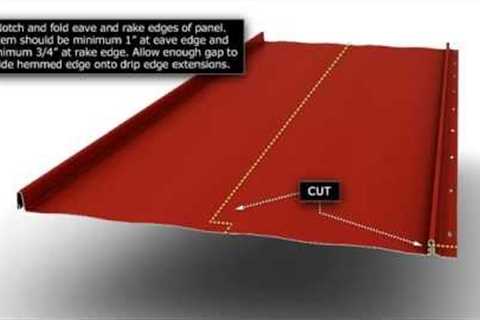 How to Install Standing Seam Metal Roofing - Hemmed Eave and Rake.