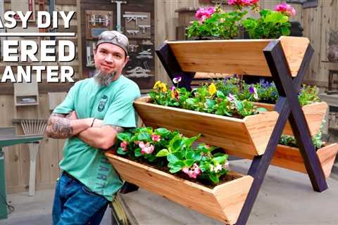 DIY Tiered 5 box planter- Low Cost High Profit – Make Money Woodworking