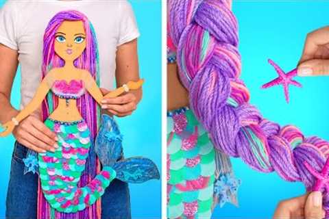 DIY Mermaid Doll From Cardboard || Easy Paper Crafts