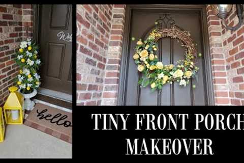 TINY FRONT PORCH MAKEOVER - PORCH DECOR 2023 - PORCH DECORATING IDEAS