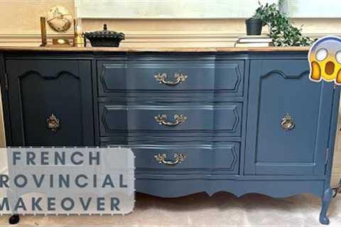 Outdated to MODERN French Provincial Dresser | Furniture Makeover | DIY Flip w/ PAINT SPRAYER