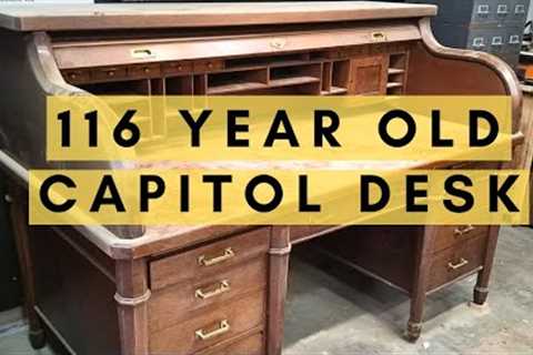 Amazing RESTORATION of a MASSIVE ANTIQUE roll top DESK | FURNITURE RESTORATION