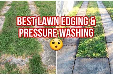 UGLY yard made PRISTINE! Lawn edging, mowing, pressure washing