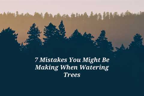 7 Mistakes You Might Be Making When Watering Trees