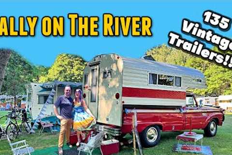 Oregon''s Largest Vintage Trailer Rally: On The River 2023: Caravans RVs Mid Century Pre 1975..