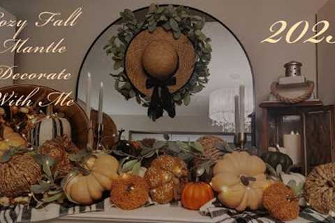 🍂🍁NEW🍁🍂2023 COZY FALL DECORATE WITH ME/FARMHOUSE FALL MANTLE🍁