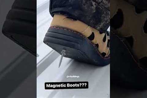 Magnetic boots from Cougar Paws. #roof #roofer #roofing #roofershelper #metalroofing #shorts