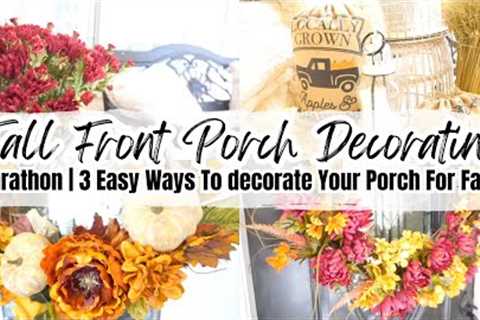 🍁2023 Fall Decorating | Fall Porch Decor | 3 Easy Porch Decorating Ideas | Autumn Decor -Monica..