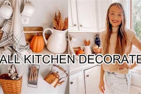 KITCHEN DECORATE WITH ME | fall 2023