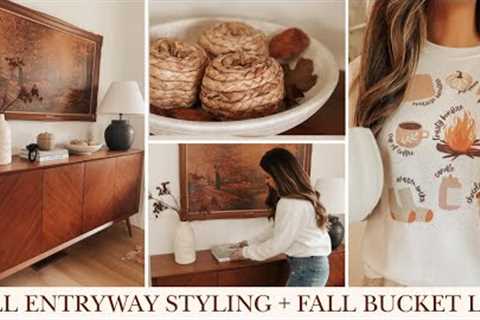 ENTRYWAY DECORATING IDEAS FOR FALL 2023 | fall bucket list & homemade turkey chili