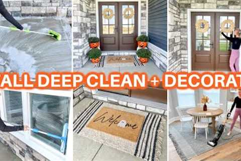 NEW! 🍁 FALL DEEP CLEAN WITH ME | HOURS OF CLEANING MOTIVATION | FALL DECOR 2023 |HOMEMAKING..