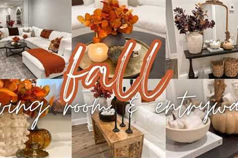 🍁2023 FALL DECORATE WITH ME | SIMPLE FALL DECOR IDEAS | BUDGET LIVING ROOM & ENTRYWAY FALL..