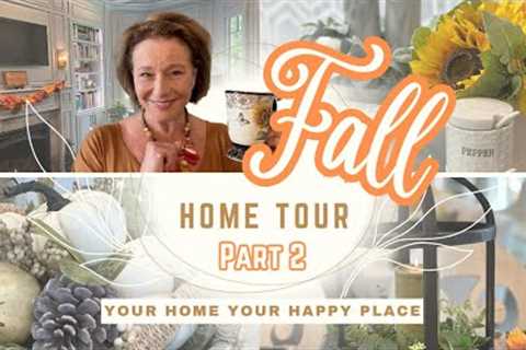 Home Tour Fall 2023  Part 2 / Fall Deck Dining Tablescape Kitchen Butlers Pantry Study and Kitchen