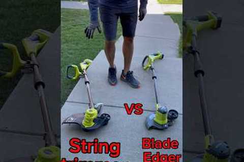 Weekend yard work | string trimmer vs blade edger | sunday mow edge the lawn