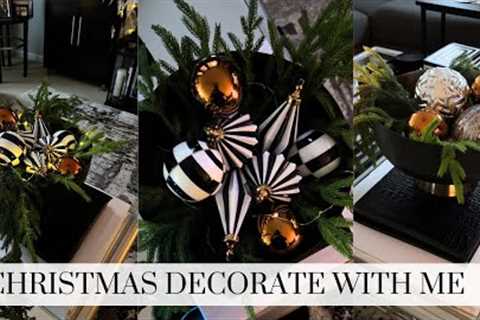 CHRISTMAS DECORATE WITH ME |BUDGET LUXURY|MODERN LUXE LIVING ROOM