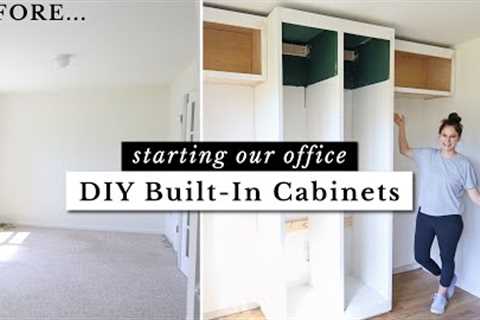 Starting our DIY Built in Office Cabinets | Office Makeover Part 2