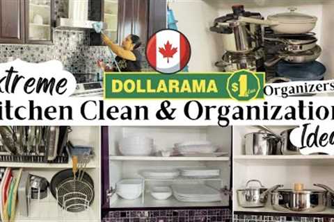 Extreme Kitchen Pantry Cabinets Cleaning & Organization Ideas, Using Dollarama Best Finds..