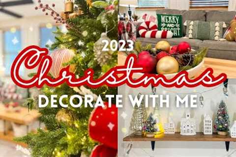 CHRISTMAS DECORATE WITH ME 2023 | CLASSIC LIVING ROOM CHRISTMAS DECOR