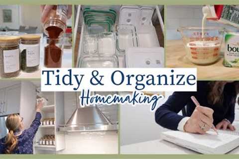 Kitchen Tidy, Organize & Cook With Me! | Spice Storage Solutions | Home Making Motivation