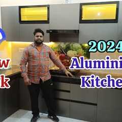 new kitchen 2024 aluminium profile/aluminium modern kitchen world/letest design aluminium kitchen