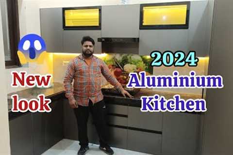 new kitchen 2024 aluminium profile/aluminium modern kitchen world/letest design aluminium kitchen