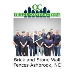 Brick and Stone Wall Fences Ashbrook, NC - QC Fence Contractors