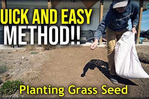 QUICK And EASY Method To Plant Grass Seed // Seeding A New Lawn In Spring