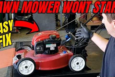 TORO Lawn Mower Wont Start Easy Fix